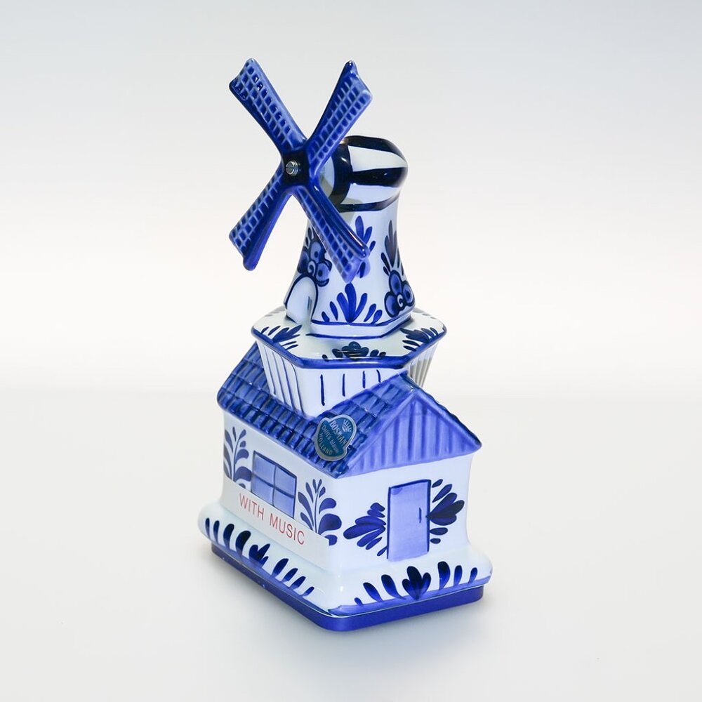 Vintage Bosman Delft Blue Porcelain Windmill Music Box - Picture 6 of 6